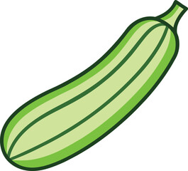 Zucchini icon. Vector illustration. Line art style 
