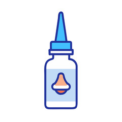 Fototapeta premium Nasal Spray Bottle Icon Representing Nasal Treatment and Allergy Relief