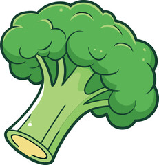 Detailed Broccoli Vector Illustration with Realistic Design for Healthy Eating and Nutrition Themes