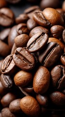 Naklejka premium Close-up of roasted coffee beans (7)