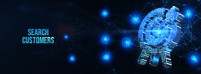 Marketing plan and strategies. Personalization marketing, customer centric strategies. 3d illustration