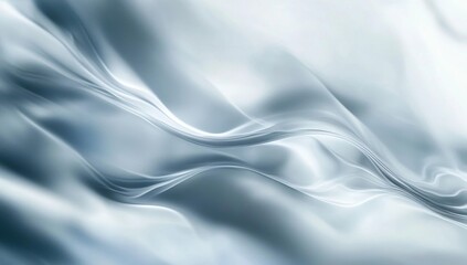 Obraz premium Abstract flowing grey and white fabric. Soft, smooth, flowing lines create a sense of movement and elegance