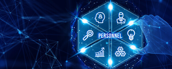 Human Resources HR management Recruitment Employment Headhunting Concept. 3d illustration