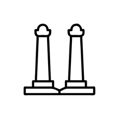 Monument Pillars of Remembrance Icon Design