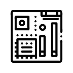 Motherboard Circuit Board Layout Icon Design