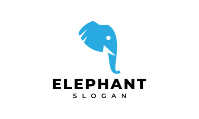 Fototapeta premium elephant logo vector illustration, elephant head logo template