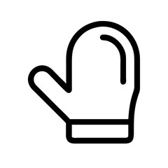 Oven Mitt with Thumb Loop Icon Design