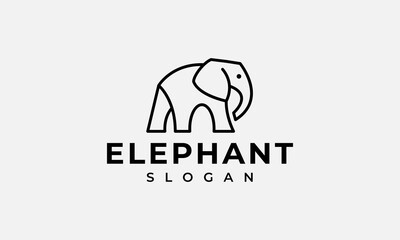 elephant logo vector illustration, logo template