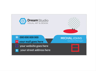 Modern creative business card and name card template vector design. Futuristic business card design.
