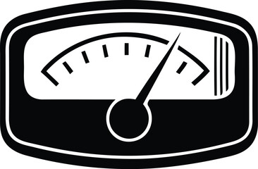 A modern and new stylish gauge silhouette vector illustration, Premium quality gauge isolated line art vector design