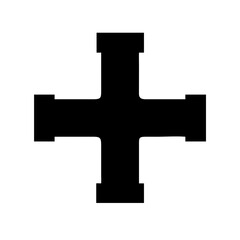 Obraz premium Pipe Fitting Cross Joint Icon Design