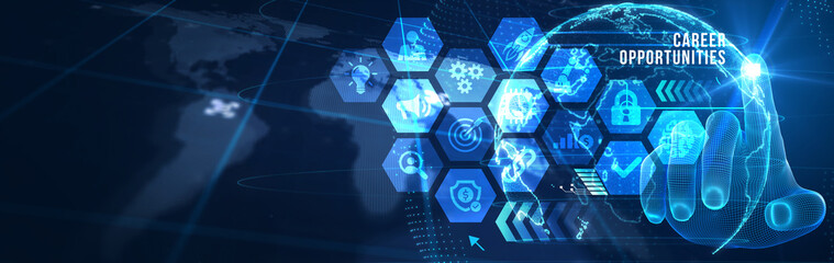 CAREER OPPORTUNITIES. Business, Technology, Internet and network concept. 3d illustration