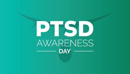 June is National PTSD Awareness Day. Vector template Design for banner, greeting card, poster, prints, social media post ,flyer , T shirt with background.