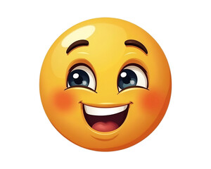 Fototapeta premium Emoji face on transparent background.