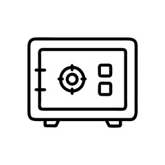 Safe Box with Combination Lock Icon Design