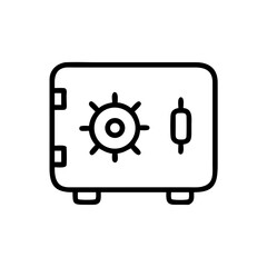 Safe Box with Combination Lock Icon Design