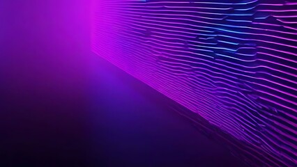Obraz premium Abstract Purple and Blue Neon Lines, Glowing Texture