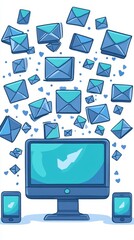 Digital devices emitting and receiving messages