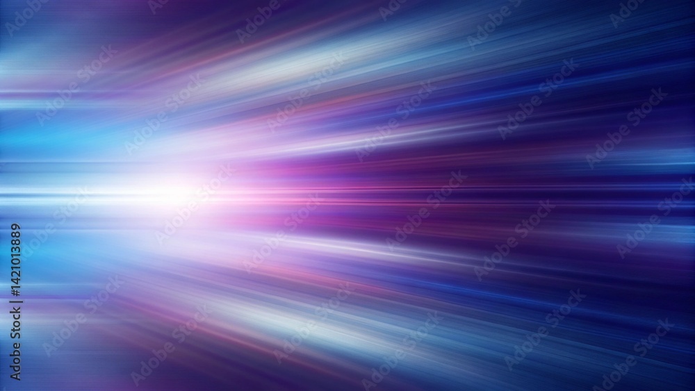 Aufkleber Blur blue color fast speed motion effect abstract for advertising background, modern digital dynamic pattern design with futuristic technology style for promotional visual content