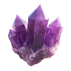 Fototapeta premium Amethyst cluster crystals purple gemstone mineral rock nature geology