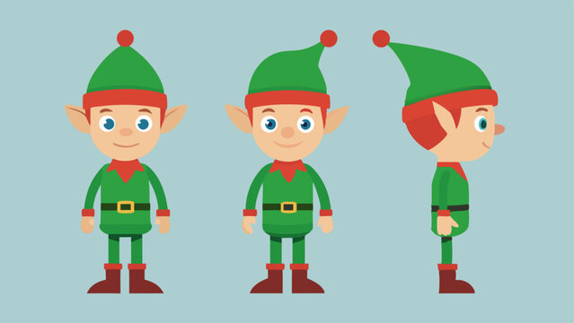 Christmas Elf Illustration Set for Creating Festive Characters