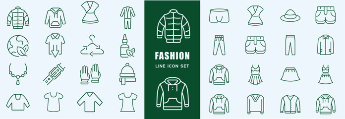 E-commerce and Shopping line editable icon set. Contains icons as mobile shop, shopping cart, testimonials, shipping and delivery, fashion and more.