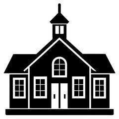 Hospital school silhouette vector