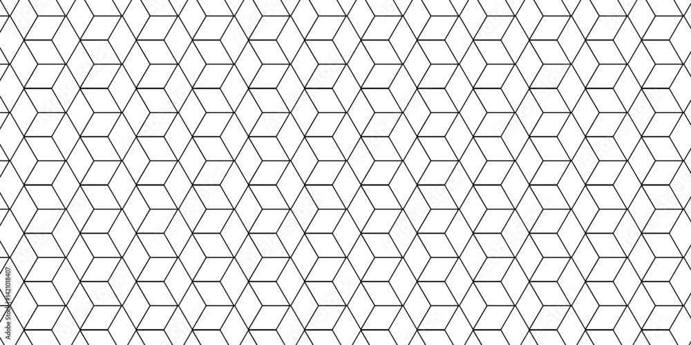 Poster vector seamless pattern with hexagon square cube geometric pattern shapes grid metal element texture