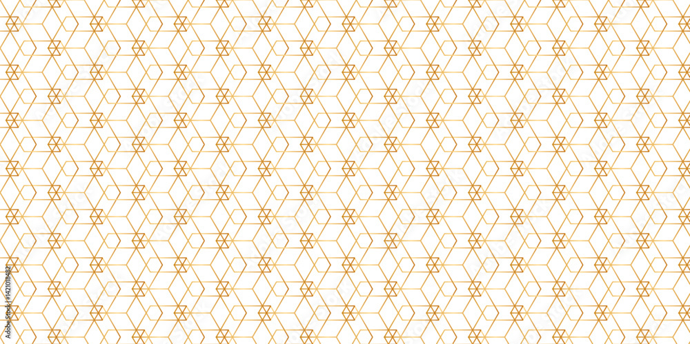 Fototapete 	
Vector seamless pattern with hexagon square cube geometric pattern shapes grid metal element texture design. abstract tiles gradient science web tech connection triangle diamond honeycomb.