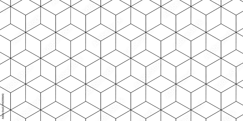 Aufkleber vector seamless pattern with hexagon square cube geometric pattern shapes grid metal element texture