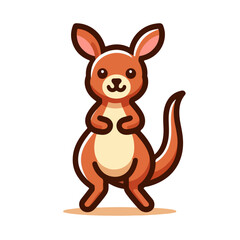 Obraz premium flat vector logo of a kangaroo , kangaroo vector