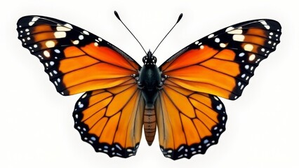 Monarch Butterfly With Open Wings, Isolated