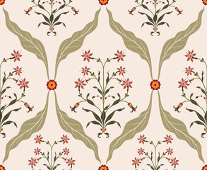 Hand drawn colourful geometric flowers, seamless patterns with floral for fabric, textiles, clothing, wrapping paper, backdrop, banner, illustration, abstract backgrounds.
