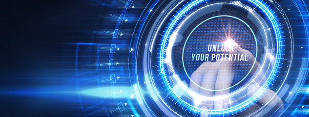 Cyber security data protection business technology privacy concept. Unlock your potential