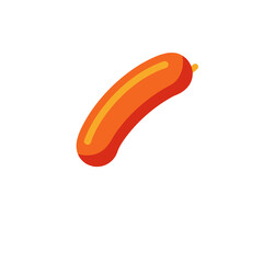 Classic Sausage on Stick Icon on Transparent Background