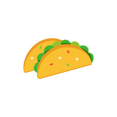 Festive Tacos with Confetti Background on Transparent Background