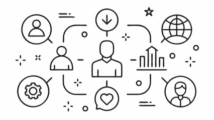 Diversity and inclusion themed vector icon set in editable line art format ideal for promoting cultural representation equity and equal opportunity visuals