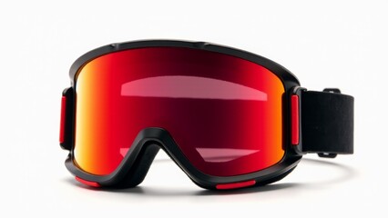 Ski Goggles With Red Reflective Lens