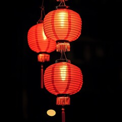 Obraz premium Chinese lanterns at night in Hoi An city, Vietnam.