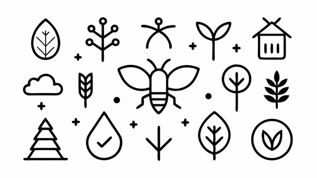 Environment line editable icon pack with modern vector style illustrations focusing on eco awareness, climate change, and sustainability applications