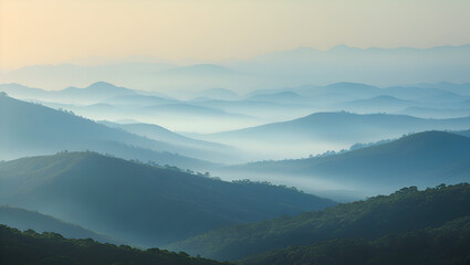 Fototapeta premium vast mountain terrain panoramic view