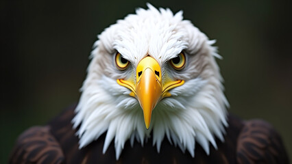 Obraz premium Close-Up Portrait of a Bald Eagle Head and Upper Body