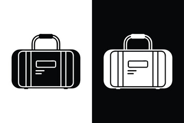 Vacation Bag Icon. Monochrome Travel and Tourism Vector Art