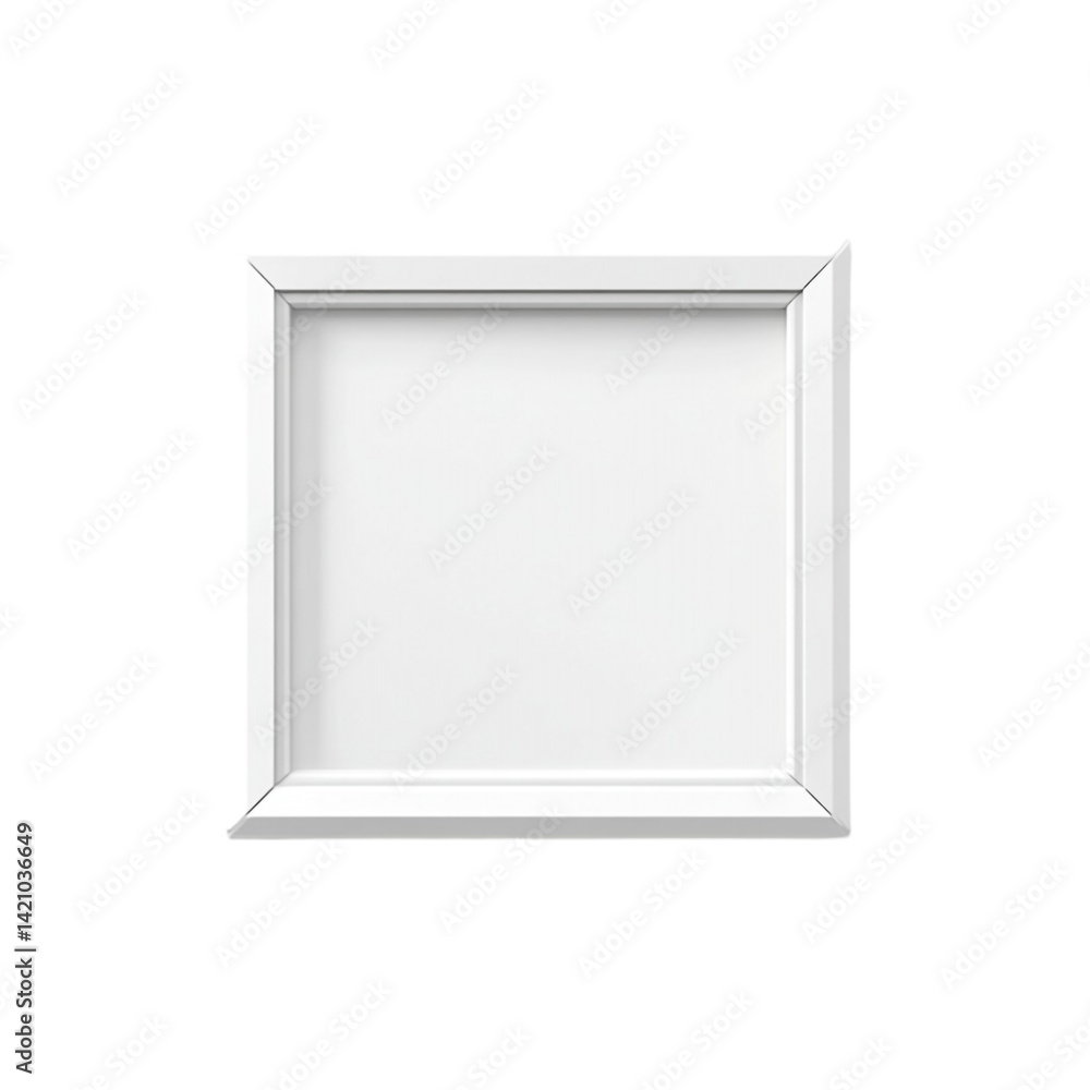 Poster a simple white frame on a white background perfect for adding your own image or design