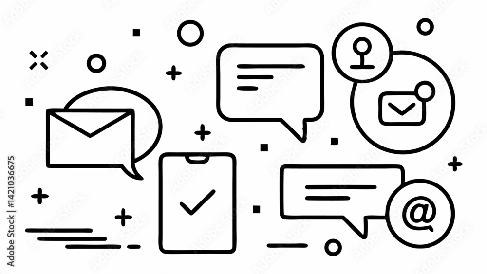 Poster Feedback icons collection featuring editable line vector illustrations perfect for websites, apps, and customer service interfaces with clean and modern design.