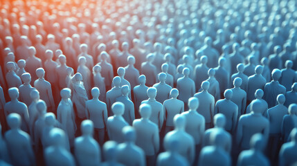 Obraz premium This conceptual image visualizes individuals coming together to form a unified team or business entity. Generative AI