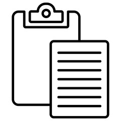 Paste Clipboard Outline Icon