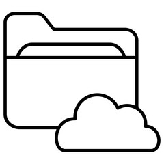 Cloud File Outline Icon