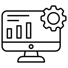 Data Management Outline Icon