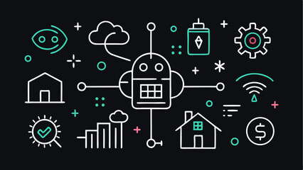 A creative collection of editable vector icons focused on innovations and modern advancements, crafted in line art style for digital design and marketing use.